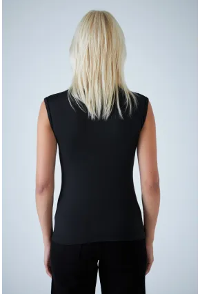 Kadın Siyah Dantel Detaylı Bluz EY3136