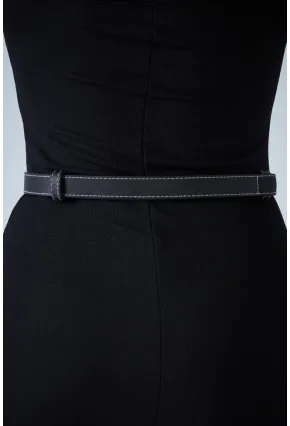 Kadın Siyah Kilit Tokalı Kemer VEA080