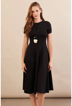 Kadın Siyah Midi Çan Elbise DMR461