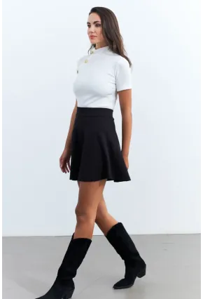 Kadın Siyah Mini Etek ELT3240