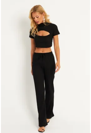 Kadın Siyah Pencereli Takım XL2017