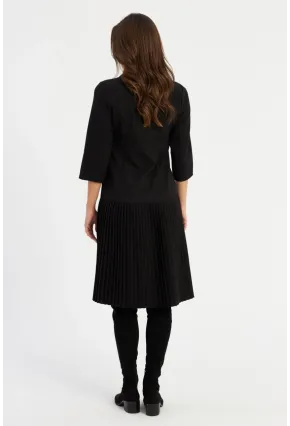 Kadın Siyah Pileli Blazer Midi Elbise MERA100