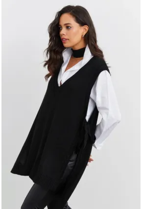 Kadın Siyah Triko Süveter YV103