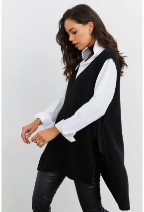 Kadın Siyah Triko Süveter YV103