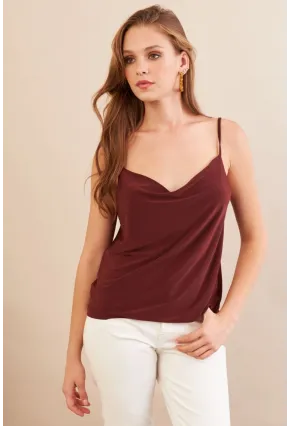 Kadın Taba Degaje Yaka Bluz LPP1286-90