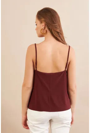 Kadın Taba Degaje Yaka Bluz LPP1286-90