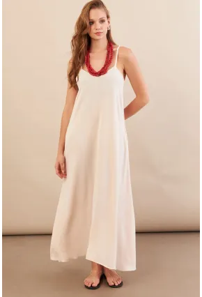 Kadın Taş Askılı Çan Midaxi Elbise OPS9005