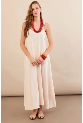 Kadın Taş Askılı Çan Midaxi Elbise OPS9005