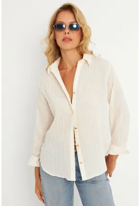 Kadın Vanilya Gömlek KED714