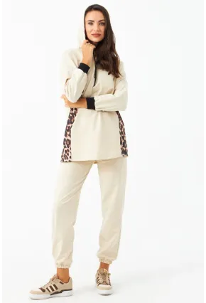 Kadın Vanilya Leopar Desenli Alt Üst Takım MPC301