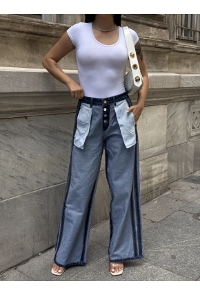 Ters Dikim Özel Tasarım Kot Pantalon