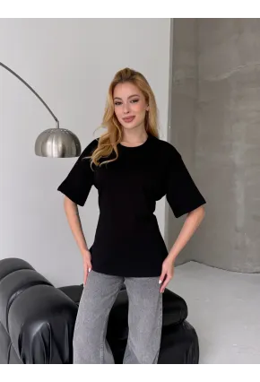 Arka Bağcıklı Belden Oturtmalı T-shirt