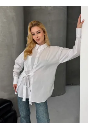 Bağlama Detay Oversize Gömlek