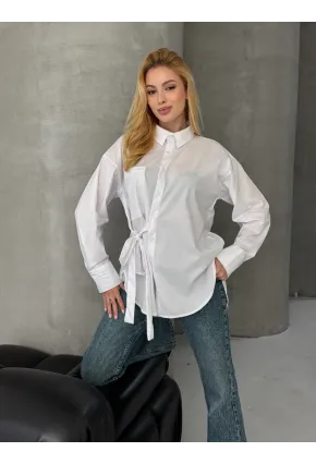 Bağlama Detay Oversize Gömlek