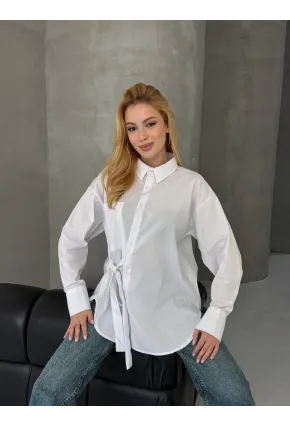 Bağlama Detay Oversize Gömlek