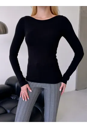 Bisiklet Yaka Slim Fit Uzun Kollu Triko Bluz