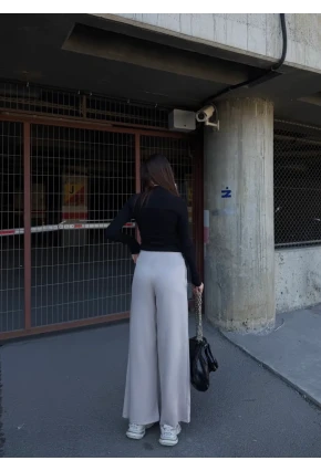 Cepli İspanyol Paça Modal Kumaş Pantolon