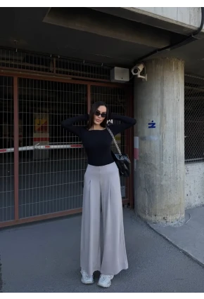 Cepli İspanyol Paça Modal Kumaş Pantolon