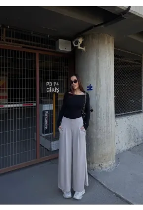 Cepli İspanyol Paça Modal Kumaş Pantolon