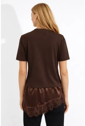 Dantel Detaylı T-Shirt