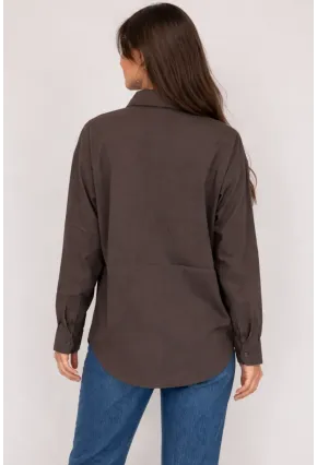 Fularlı Gömlek Kahverengi