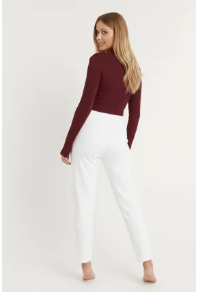 Kadın Bordo Kaşkorse Kısa Ceket EY1057