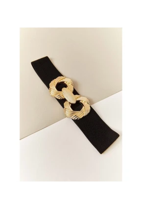 Kadın Burgu Tokalı Lastikli Kemer
