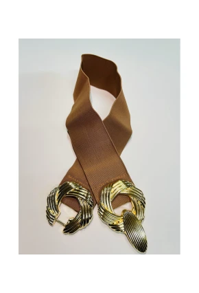 Kadın Burgu Tokalı Lastikli Kemer