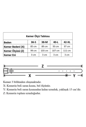 Kadın Desenli Yuvarlak Tokalı Taba Kadın Kemeri