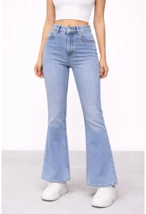 Kadın İspanyol Paça Esnek Jean