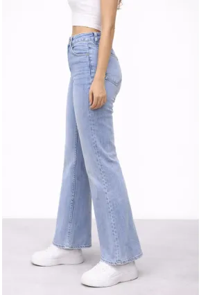 Kadın İspanyol Paça Esnek Jean