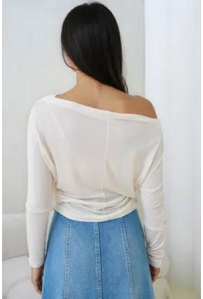 Kadın Kayık Yaka Yarasa Kol Lycralı Penye Bluz