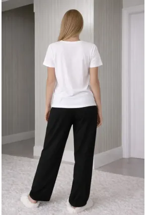 Kadın New York Baskılı Alt Üst Pijama Takımı