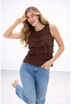 Kat Kat Fırfırlı Kolsuz Bluz – Şık & Feminen Yazlık Kadın Üst