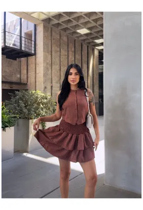 Katlı Etek ve Yelek Alt Üst Takım