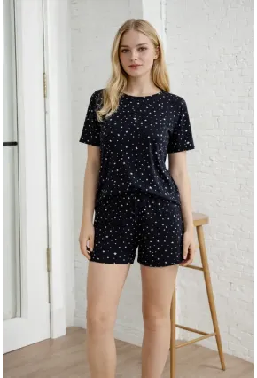 Kısa Kollu Rahat Kesim Pijama Takımı