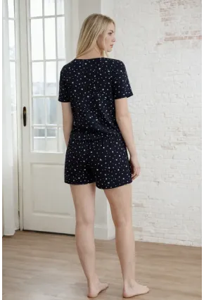 Kısa Kollu Rahat Kesim Pijama Takımı