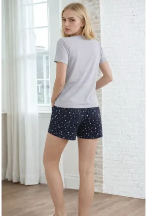 Kısa Kollu Rahat Kesim Pijama Takımı