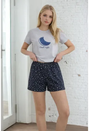 Kısa Kollu Rahat Kesim Pijama Takımı