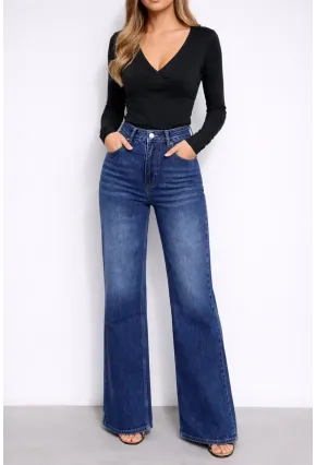 Lacivert İspanyol Paça Jean