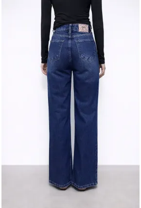 Lacivert İspanyol Paça Jean