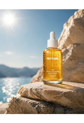 PRETTYSKIN 24K Gold Collagen Ampoule 50 ml | Altın ve Kolajen İçerikli Sıkılaştırıcı Yüz Serumu