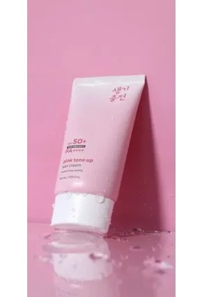 PRETTYSKIN Pink Tone Up Sun Cream SPF50+ PA++++ 50 ml | Pembe Tone Up Etkili Aydınlatıcı Güneş Kremi