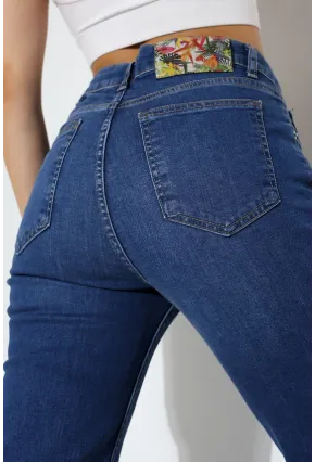 Toparlayıcı Yüksek Bel Bol Paça Kot