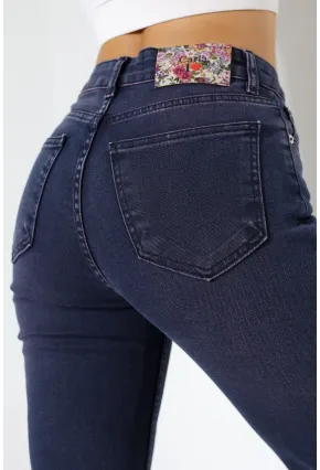 Toparlayıcı Yüksek Bel İspanyol Paça Jean