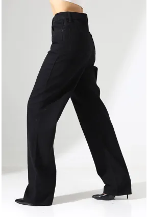 Yüksek Bel Geniş Paça Jean Pantolon