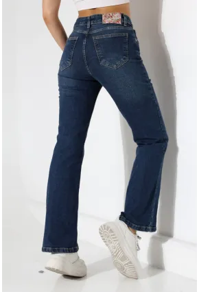 Yüksek Bel İspanyol Paça Jean Pantolon