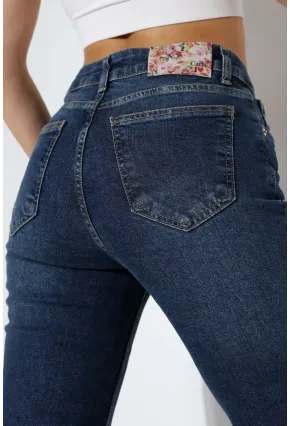 Yüksek Bel İspanyol Paça Jean Pantolon