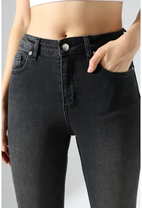 Yüksek Bel Siyah Skinny Fit Jean Pantolon