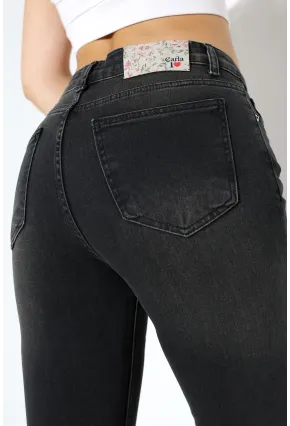 Yüksek Bel Siyah Skinny Fit Jean Pantolon